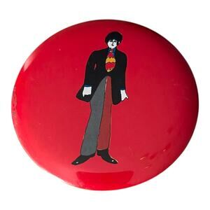 Vintage Paul McCartney Yellow Submarine 1968 Red Large Pinback Button